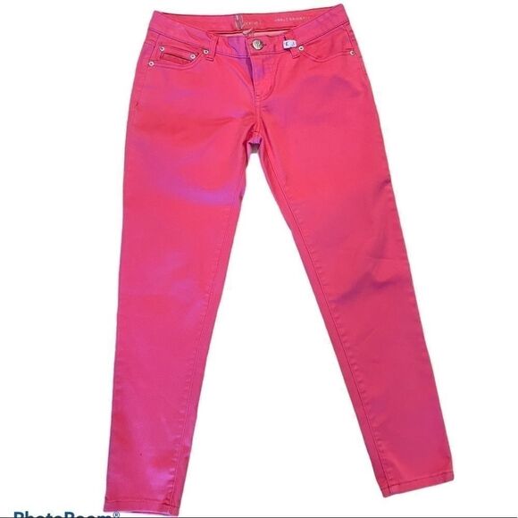 Super Cute Pink Ankle Skinny Jeans, Size 7 - Picture 1 of 5
